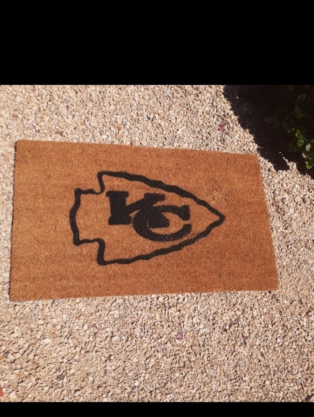 Kansas City Chiefs Coir Welcome Doormat - Brown/Black